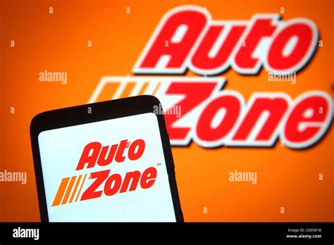 Ukraine. 31st May, 2021. In this photo illustration the AutoZone logo