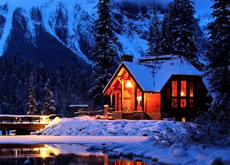 Winter In A On A Lake Or In The Woods Log Cabin With No Need To Leave Save Desire I Did Do