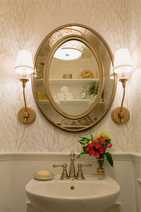 Mediterranean powder room with marble tiles and pedestal sink. 15 Beautiful Bathrooms With Stylish Pedestal Sinks ...