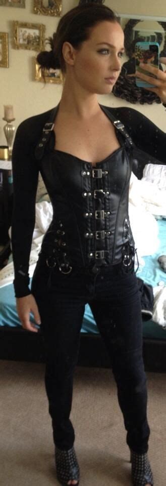 selfie of corset top on this sexy goth girl see more sexy free download nude photo gallery