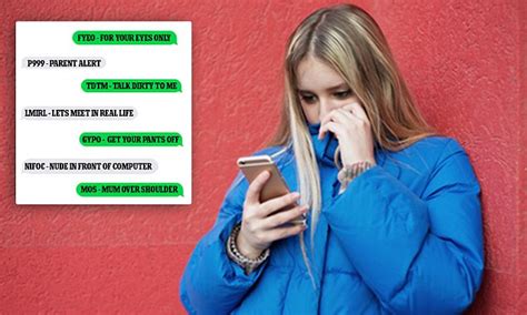 Police Reveals Secret Teenage Sexting Codes For Parents Daily Mail Online