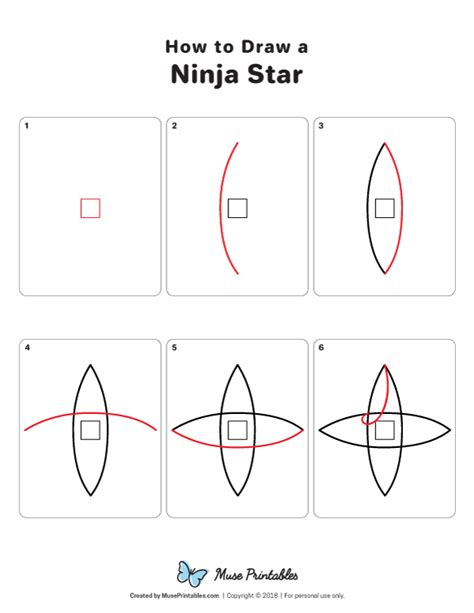 Learn How To Draw A Ninja Star Step By Step Download A Printable