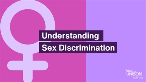 understanding sex discrimination cancelled unison south west