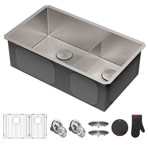 Kraus stainless undermount kitchen sinks. KRAUS Standart PRO Undermount Stainless Steel 32 in. 16 ...
