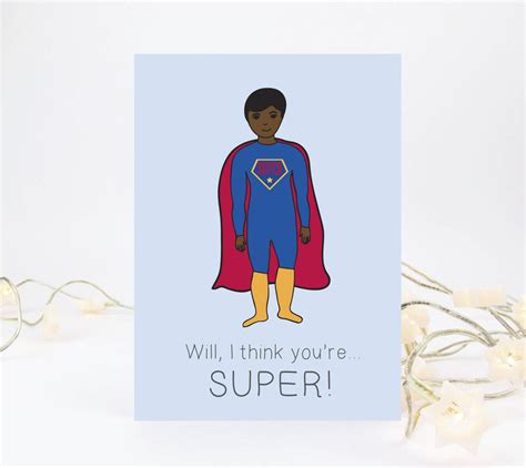 Personalised Superhero Action Figure Card By Chips And Sprinkles