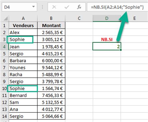 La Fonction NB SI 16 Exemples D Utilisation Formation Excel