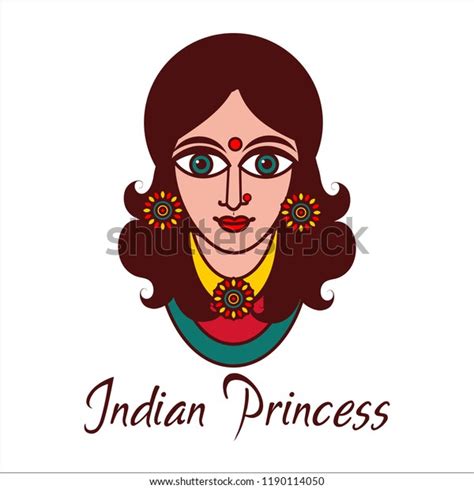 Traditional Indian Princess Vector Illustration Stock Vector Royalty