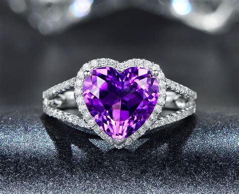 Pin By Brianna Nicole On Rings Amethyst Ring Engagement Purple