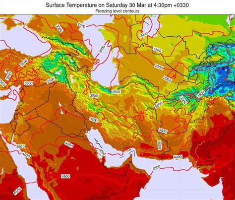 Azerbaijan Surface Temperature On Sunday 11 Apr At 1030pm Irdt