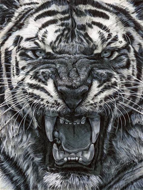 Tiger Head Roar Tattoo