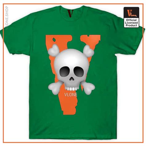 Vlone T Shirts Vlone Big V With Skull T Shirt Vl2409 Vlone Shop