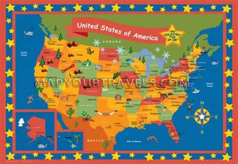 The Childrens Map Poster Set Is Great For Identifying All Of The State