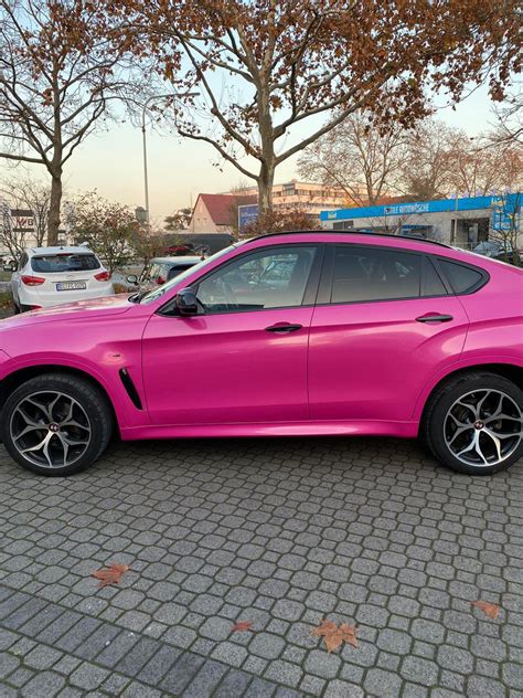 Pink Car Bmw X6 M