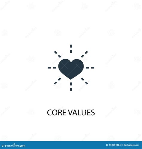 Core Values Icon Simple Element Stock Vector Illustration Of Value