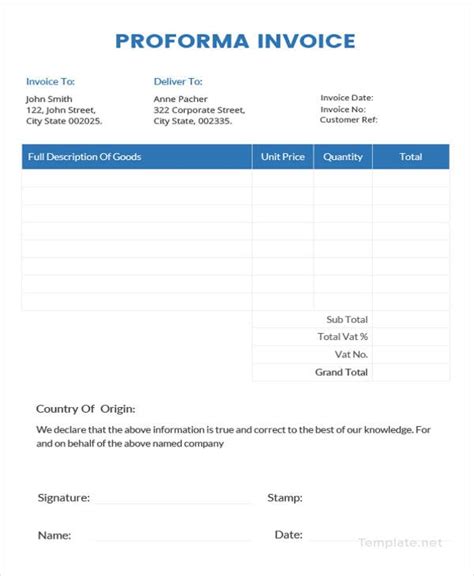 Proforma Invoice Templates PDF DOC Excel Free Premium Templates 40257