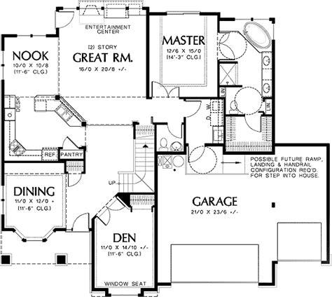 Universal Design Plan With Great Room 69337am Architectural Designs