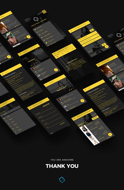 The ui kit contains an universal, fresh style which fits to emerging trends in mobile interfaces. Ionic 3 UI Theme/Template App - Material Design - Yellow ...