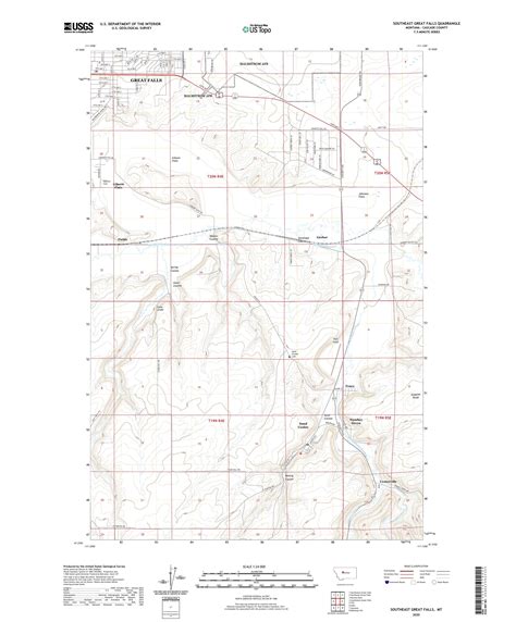 Southeast Great Falls Montana US Topo Map – MyTopo Map Store