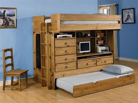 Bunk Bed With Desk And Drawers Bunk Beds Queen Loft Beds Modern