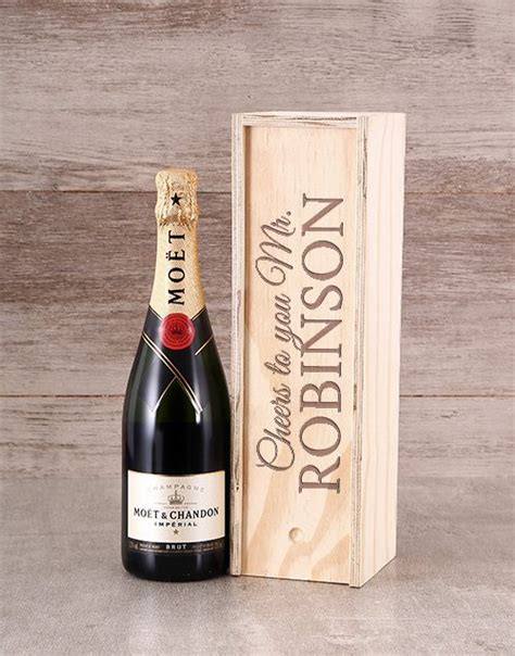 Choose from keepsake items, like our personalised wooden toys, or bedroom bunting. Personalised Moet Champagne With Imperial Crate - Gift ...