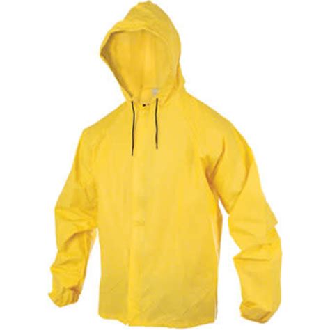 O2 Rainwear Hooded Rain Jacket With Drop Tail Yellow Med Village Pedaler