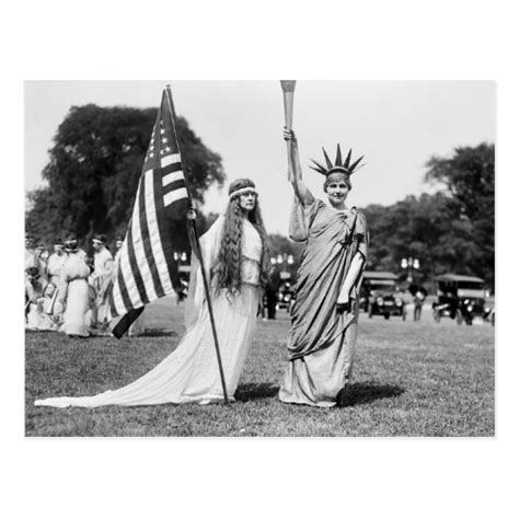 Columbia And Lady Liberty 1919 Postcard Zazzle