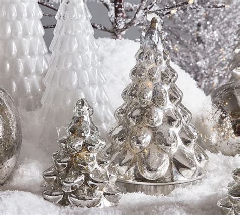 Yankee candle luminary white ceramic christmas tree tea light holder w/stand. Mercury Glass Trees in 2020 (With images) | White ...