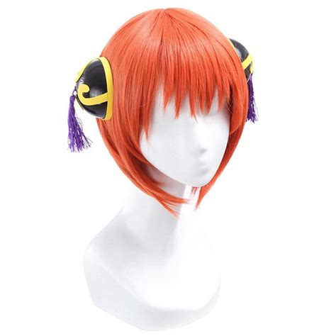 Gintama Kagura 30 Cm Orange Anime Cosplay Perücke Cosplay Kostüm Online Shop Genshin Impact