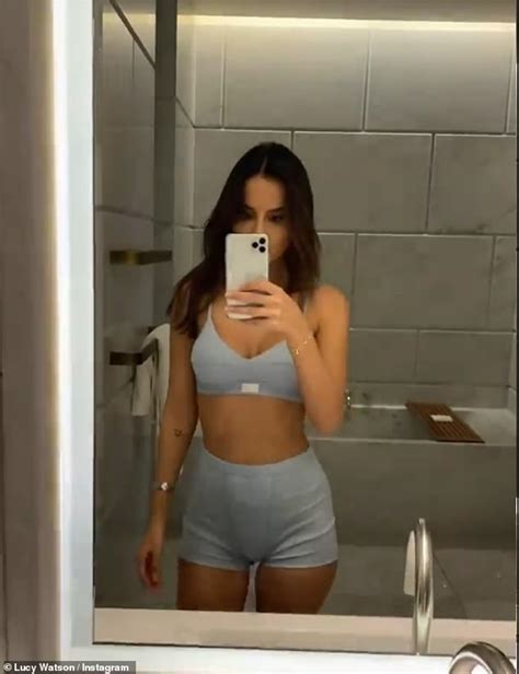 Lucy Watson Flaunts Her Toned Physique In Blue And Black Lingerie Sets