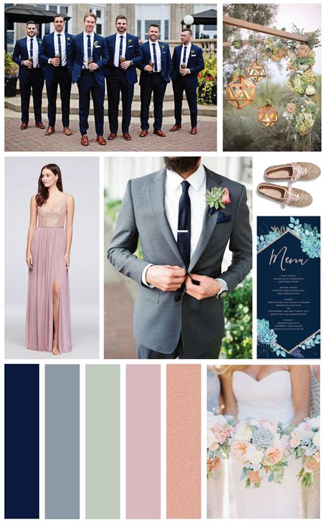 I created my very own Wedding Color Palette - a mix of Navy Blue, Dusty ...