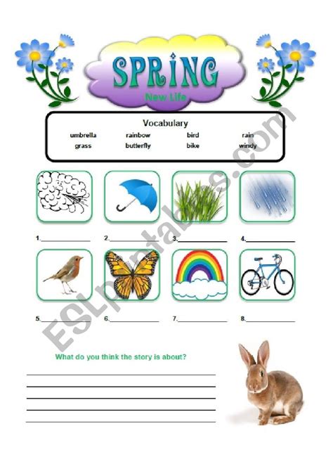 Spring Story With Questions Esl Worksheet By Cbenglish