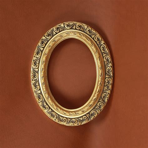 Ornate Gold Gilt Wood Oval Frame Vintage 5 X 7