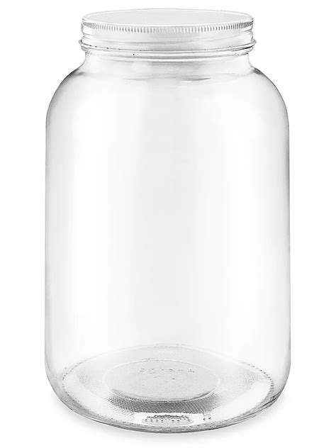 Wide Mouth Glass Jars 1 Gallon 4 Opening Metal Lid S 19317m Uline