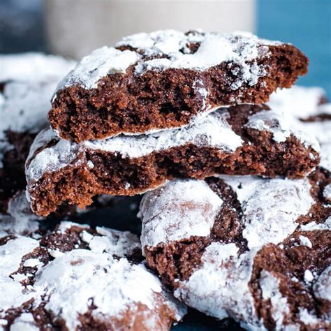 Chocolate Crinkle Cookies Christmas Cookie Recipe W