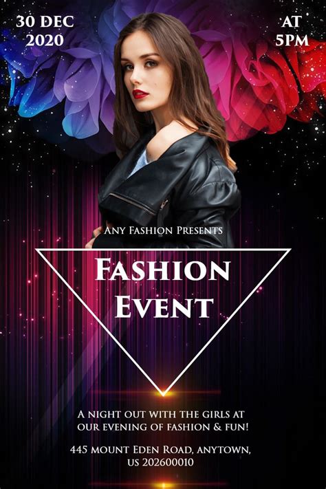 Poster For Fashion Show Event Event Poster Fashion Show Poster