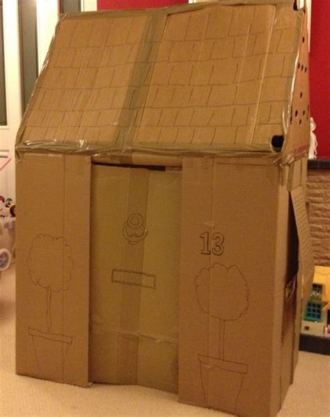 How To Build A Playhouse With Spare Cardboard Boxes Cardboard House