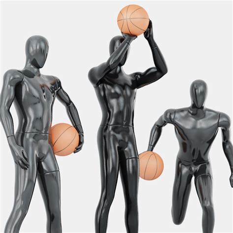 Three Faceless Mannequins Basketball 29 3d Model Cgtrader