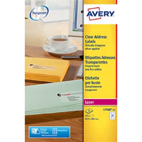 Laser and inkjet compatible white and coloured labels and stickers. Avery L7560-25 Address Labels 25 Sheets - 21 Labels Per 29161J