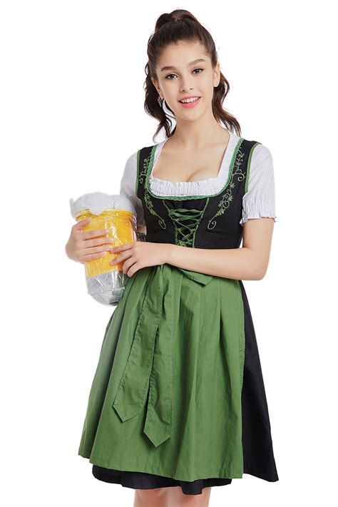 Ladies Beer Maid Wench Costume Oktoberfest Gretchen German Fancy Dress Halloween New Arrivals