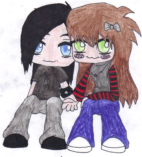 Chibi Emo Couple By Hollow Tranquility On Deviantart
