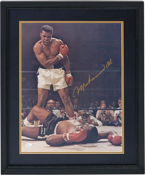 Iconic Muhammad Ali Over Sonny Liston Signed Photograph Jsa