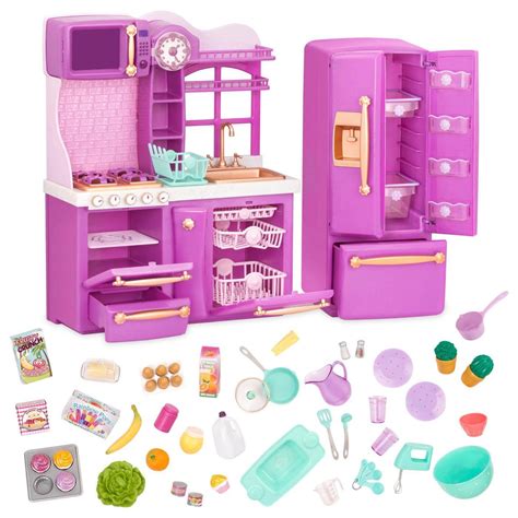 Our Generation Kitchen Accessory With Play Food For 18 Dolls Gourmet