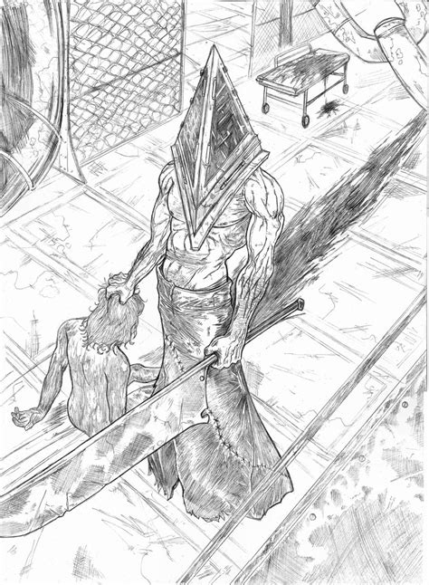 Silent Hills Pyramid Head A3 Pencil Sketch By Igorchakal On Deviantart