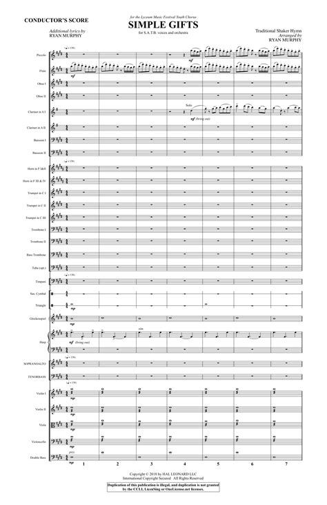 Simple Ts Sheet Music Ryan Murphy Choir Instrumental Pak