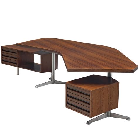 Osvaldo Borsani 'T-96' Boomerang Desk in Rosewood For Sale ...