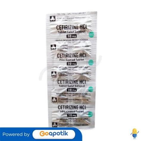 Cetirizine Hcl Promed 10 Mg Tablet Kegunaan Efek Samping Dosis Dan