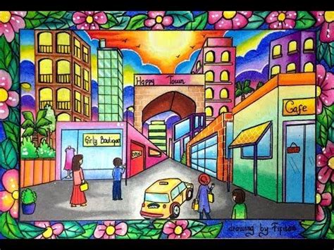 Disini saya akan membahas mengenai cara menggambar sketsa. Mewarnai Gambar Kota