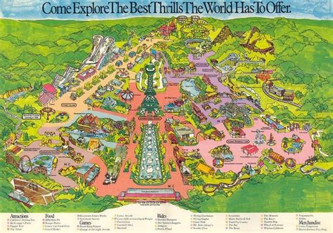 1983 Kings Island Map | Kings island, Kings island cincinnati, Island
