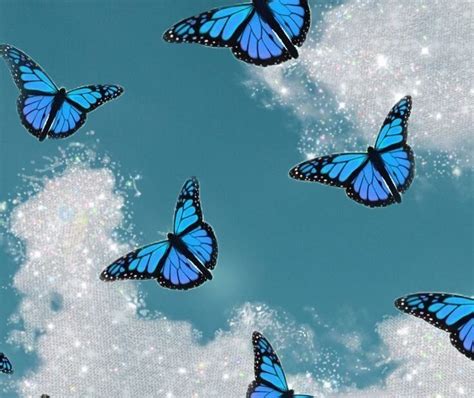 The Best 22 Pastel Blue Butterfly Cute Aesthetic Butterfly Wallpaper