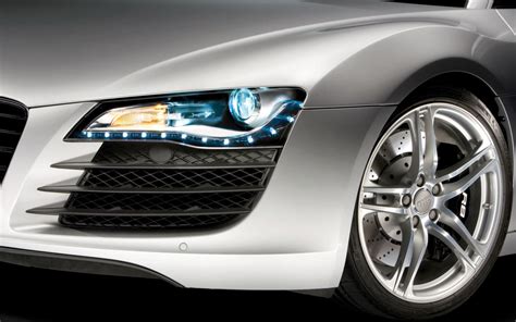 Audi R8 Led Headlights Lamp Wallpaper For Widescreen Desktop Pc